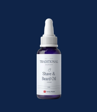 Traditional Zurich Shave and Beard Oil bottle from the Beard Care Set, nourishing and adding natural shine without greasiness.